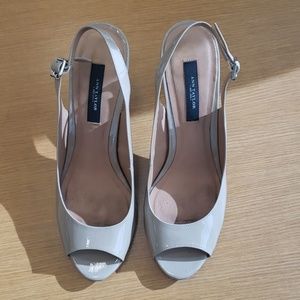 Ann Taylor Peep Toe Patent Pumps